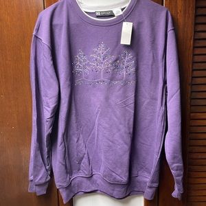 Women purple sweater